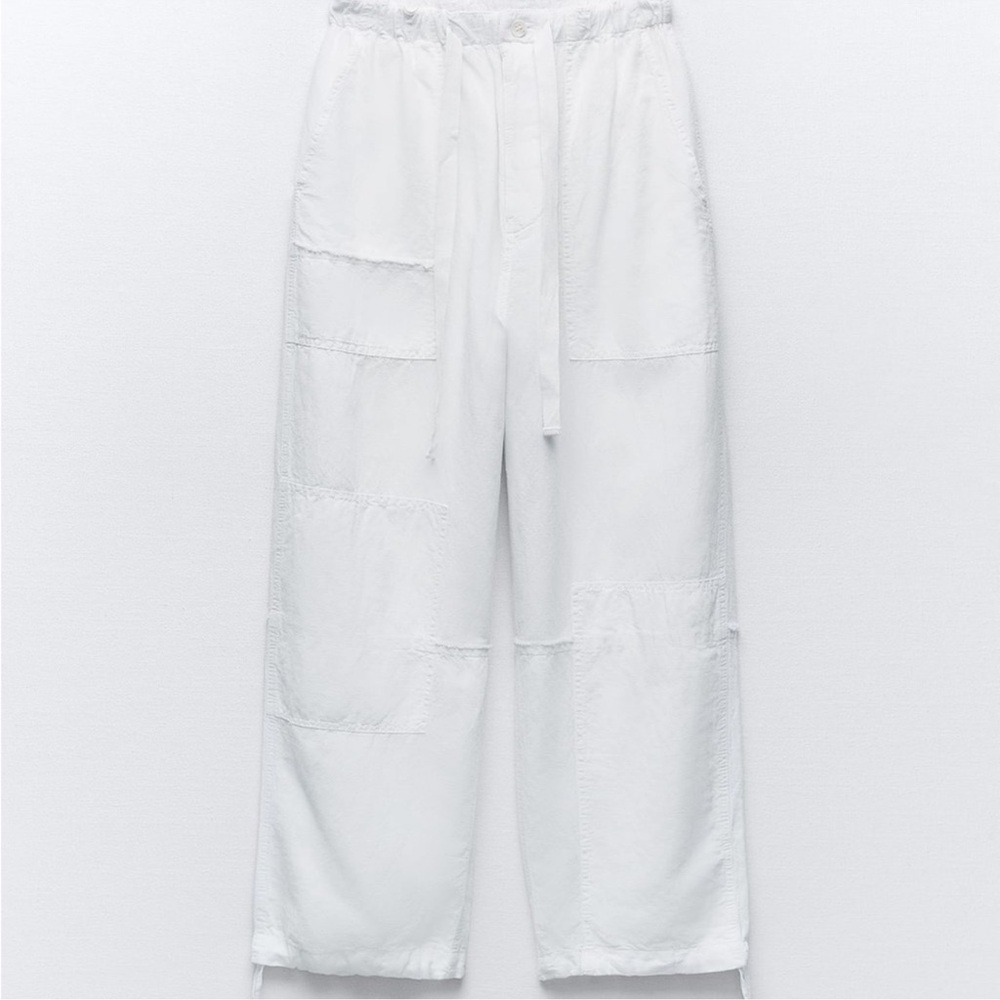 Zara linen cargo pants